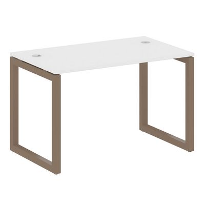 Metal System Quattro 5x5 50БО.СП-2 (Белый/Мокко) Стол письменный на О-образном м/к