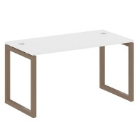 Metal System Quattro 5x5 50БО.СП-3 (Белый/Мокко) Стол письменный на О-образном м/к