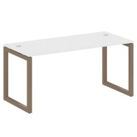 Metal System Quattro 5x5 50БО.СП-4 (Белый/Мокко) Стол письменный на О-образном м/к