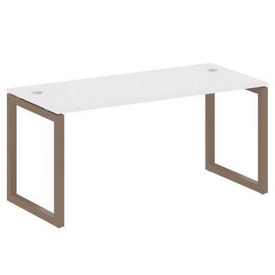 Metal System Quattro 5x5 50БО.СП-4 (Белый/Мокко) Стол письменный на О-образном м/к