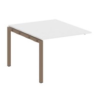 Metal System Quattro 5x5 50БП.ППРГ-1 (Белый/Мокко) Проходной наборный элемент переговорного стола на П-образном м/к