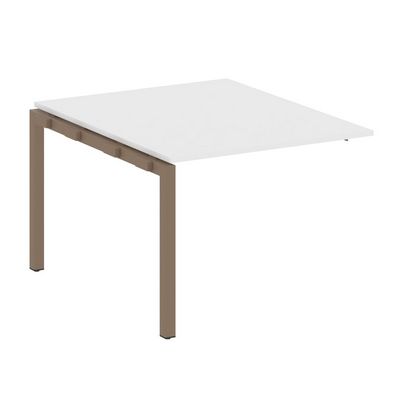 Metal System Quattro 5x5 50БП.ППРГ-1 (Белый/Мокко) Проходной наборный элемент переговорного стола на П-образном м/к