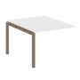 Metal System Quattro 5x5 50БП.ППРГ-1 (Белый/Мокко) Проходной наборный элемент переговорного стола на П-образном м/к