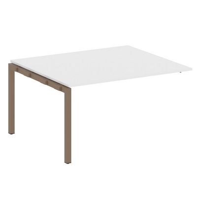 Metal System Quattro 5x5 50БП.ППРГ-3 (Белый/Мокко) Проходной наборный элемент переговорного стола на П-образном м/к