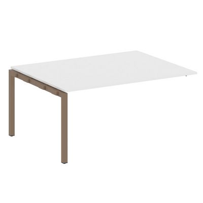 Metal System Quattro 5x5 50БП.ППРГ-4 (Белый/Мокко) Проходной наборный элемент переговорного стола на П-образном м/к