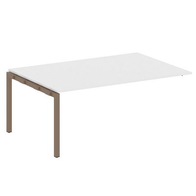 Metal System Quattro 5x5 50БП.ППРГ-5 (Белый/Мокко) Проходной наборный элемент переговорного стола на П-образном м/к