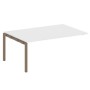Metal System Quattro 5x5 50БП.ППРГ-5 (Белый/Мокко) Проходной наборный элемент переговорного стола на П-образном м/к