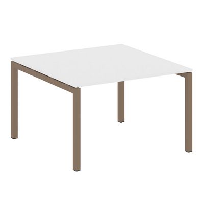 Metal System Quattro 5x5 50БП.ПРГ-1.2 (Белый/Мокко) Переговорный стол на П-образном м/к