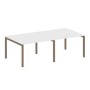 Metal System Quattro 5x5 50БП.ПРГ-2.2 (Белый/Мокко) Переговорный стол на П-образном м/к