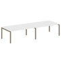 Metal System Quattro 5x5 50БП.ПРГ-2.5 (Белый/Мокко) Переговорный стол на П-образном м/к
