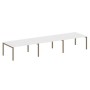 Metal System Quattro 5x5 50БП.ПРГ-3.4 (Белый/Мокко) Переговорный стол на П-образном м/к