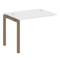 Metal System Quattro 5x5 50БП.ПРС-СП-1.1 (Белый/Мокко) Проходной наборный элемент рабочей станции на П-образном м/к