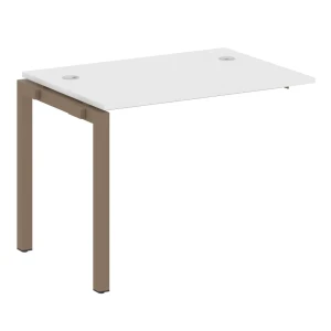50БП.ПРС-СП-1.1 (Белый/Мокко) Проходной наборный элемент рабочей станции на П-образном м/к