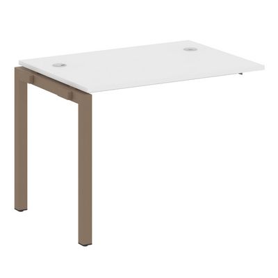 Metal System Quattro 5x5 50БП.ПРС-СП-1.1 (Белый/Мокко) Проходной наборный элемент рабочей станции на П-образном м/к