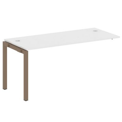 Metal System Quattro 5x5 50БП.ПРС-СП-1.4 (Белый/Мокко) Проходной наборный элемент рабочей станции на П-образном м/к