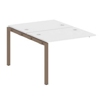 Metal System Quattro 5x5 50БП.ПРС-СП-2.1 (Белый/Мокко) Проходной наборный элемент рабочей станции на П-образном м/к