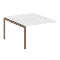 Metal System Quattro 5x5 50БП.ПРС-СП-2.2 (Белый/Мокко) Проходной наборный элемент рабочей станции на П-образном м/к