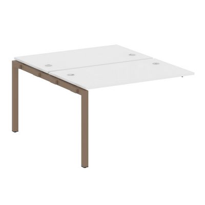 Metal System Quattro 5x5 50БП.ПРС-СП-2.2 (Белый/Мокко) Проходной наборный элемент рабочей станции на П-образном м/к