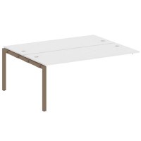 Metal System Quattro 5x5 50БП.ПРС-СП-2.5 (Белый/Мокко) Проходной наборный элемент рабочей станции на П-образном м/к