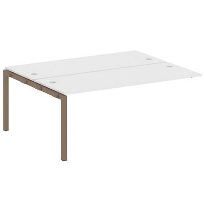 Metal System Quattro 5x5 50БП.ПРС-СП-2.5 (Белый/Мокко) Проходной наборный элемент рабочей станции на П-образном м/к