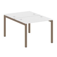 Metal System Quattro 5x5 50БП.РАС-СП-2.1 (Белый/Мокко) Рабочая станция на П-образном м/к