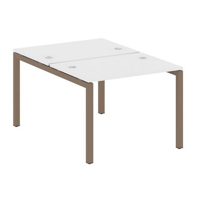 Metal System Quattro 5x5 50БП.РАС-СП-2.1 (Белый/Мокко) Рабочая станция на П-образном м/к