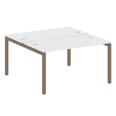 Metal System Quattro 5x5 50БП.РАС-СП-2.3 (Белый/Мокко) Рабочая станция на П-образном м/к