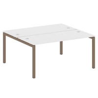 Metal System Quattro 5x5 50БП.РАС-СП-2.4 (Белый/Мокко) Рабочая станция на П-образном м/к