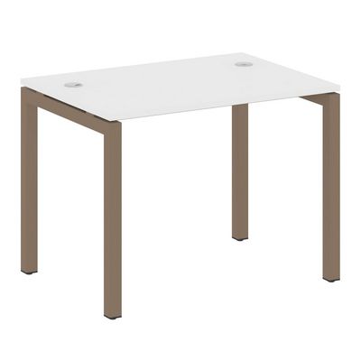 Metal System Quattro 5x5 50БП.СП-1 (Белый/Мокко) Стол письменный на П-образном м/к