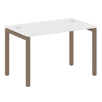 Metal System Quattro 5x5 50БП.СП-2 (Белый/Мокко) Стол письменный на П-образном м/к