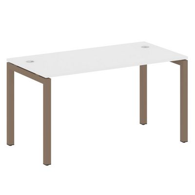 Metal System Quattro 5x5 50БП.СП-3 (Белый/Мокко) Стол письменный на П-образном м/к