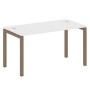Metal System Quattro 5x5 50БП.СП-3 (Белый/Мокко) Стол письменный на П-образном м/к