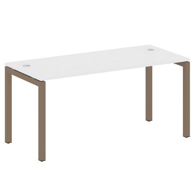 Metal System Quattro 5x5 50БП.СП-4 (Белый/Мокко) Стол письменный на П-образном м/к