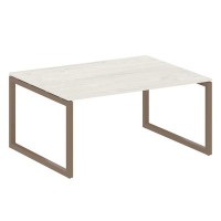 Metal System Quattro 5x5 50БО.ПРГ-1.4 (Дуб наварра/Мокко) Переговорный стол на О-образном м/к