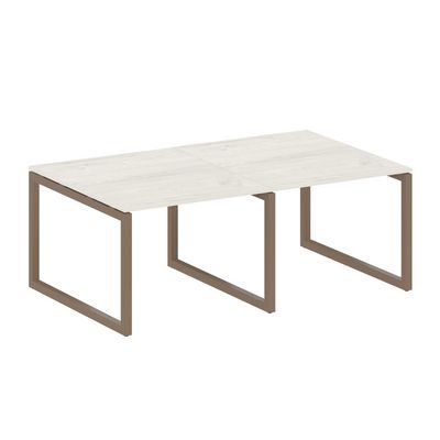 Metal System Quattro 5x5 50БО.ПРГ-2.1 (Дуб наварра/Мокко) Переговорный стол на О-образном м/к