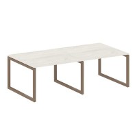 Metal System Quattro 5x5 50БО.ПРГ-2.2 (Дуб наварра/Мокко) Переговорный стол на О-образном м/к