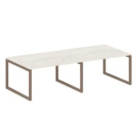 Metal System Quattro 5x5 50БО.ПРГ-2.3 (Дуб наварра/Мокко) Переговорный стол на О-образном м/к