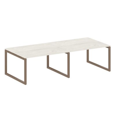 Metal System Quattro 5x5 50БО.ПРГ-2.3 (Дуб наварра/Мокко) Переговорный стол на О-образном м/к