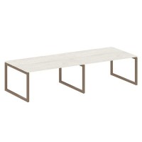 Metal System Quattro 5x5 50БО.ПРГ-2.4 (Дуб наварра/Мокко) Переговорный стол на О-образном м/к