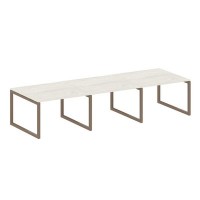 Metal System Quattro 5x5 50БО.ПРГ-3.2 (Дуб наварра/Мокко) Переговорный стол на О-образном м/к