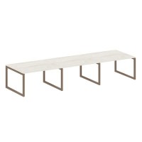 Metal System Quattro 5x5 50БО.ПРГ-3.3 (Дуб наварра/Мокко) Переговорный стол на О-образном м/к