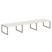 Metal System Quattro 5x5 50БО.ПРГ-3.4 (Дуб наварра/Мокко) Переговорный стол на О-образном м/к