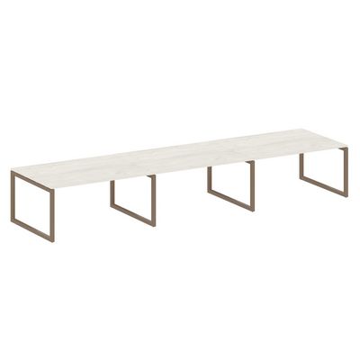 Metal System Quattro 5x5 50БО.ПРГ-3.4 (Дуб наварра/Мокко) Переговорный стол на О-образном м/к