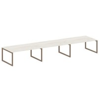 Metal System Quattro 5x5 50БО.ПРГ-3.5 (Дуб наварра/Мокко) Переговорный стол на О-образном м/к