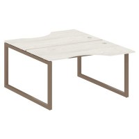 Metal System Quattro 5x5 50БО.РАС-СА-2.2 (Дуб наварра/Мокко) Рабочая станция криволинейная на О-образном м/к