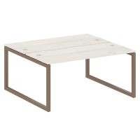 Metal System Quattro 5x5 50БО.РАС-СП-2.4 (Дуб наварра/Мокко) Рабочая станция на О-образном м/к