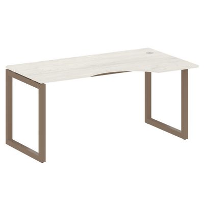 Metal System Quattro 5x5 50БО.СА-1 Пр (Дуб наварра/Мокко) Стол криволинейный правый на О-образном м/к