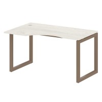 Metal System Quattro 5x5 50БО.СА-2 Л (Дуб наварра/Мокко) Стол криволинейный левый на О-образном м/к