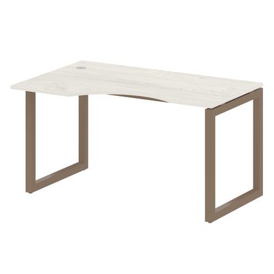 Metal System Quattro 5x5 50БО.СА-2 Л (Дуб наварра/Мокко) Стол криволинейный левый на О-образном м/к