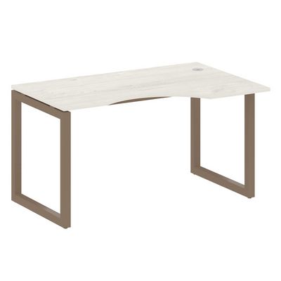 Metal System Quattro 5x5 50БО.СА-2 Пр (Дуб наварра/Мокко) Стол криволинейный правый на О-образном м/к